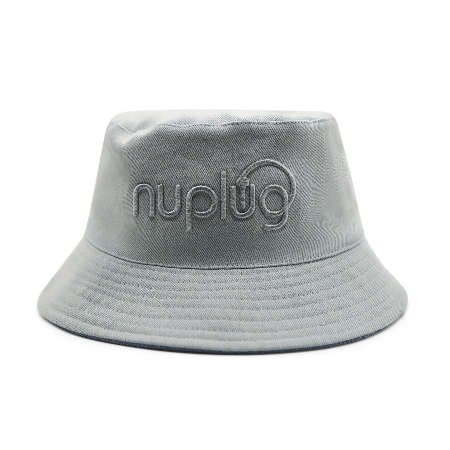 Reversible Mid Wash Denim and Light Wash Denim Bucket Hats
