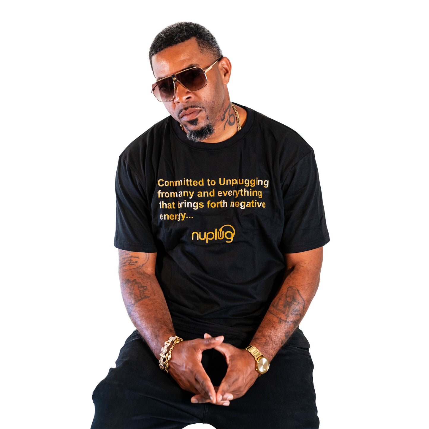 Committed to Unplugging… “Black and Gold” T-shirts