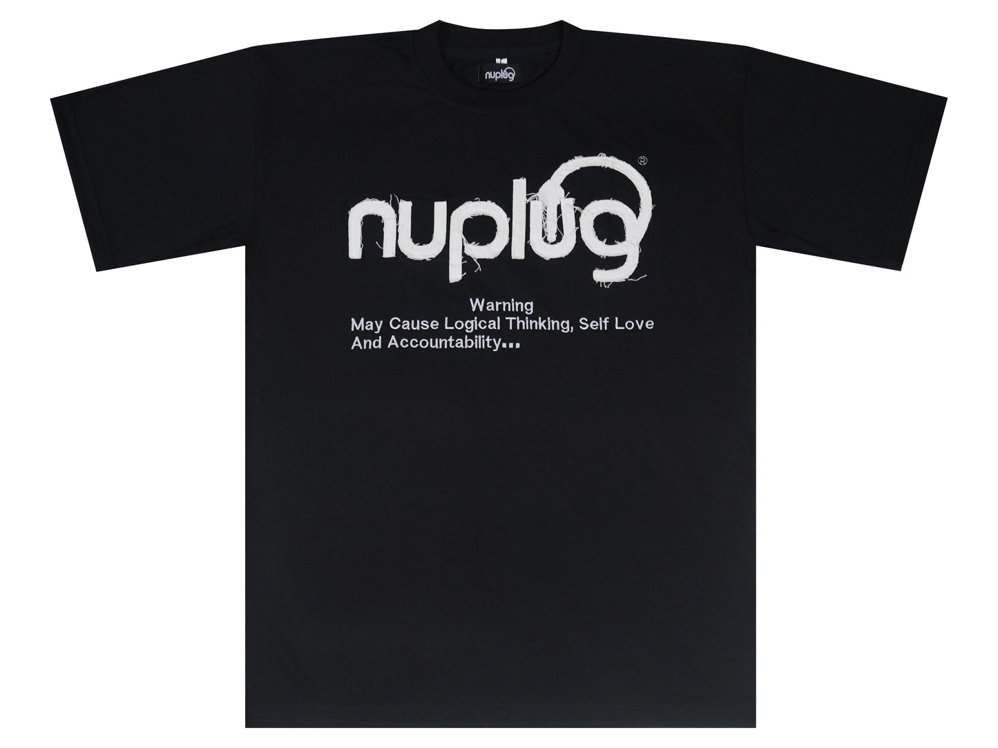 Black and White Distressed T Shirt