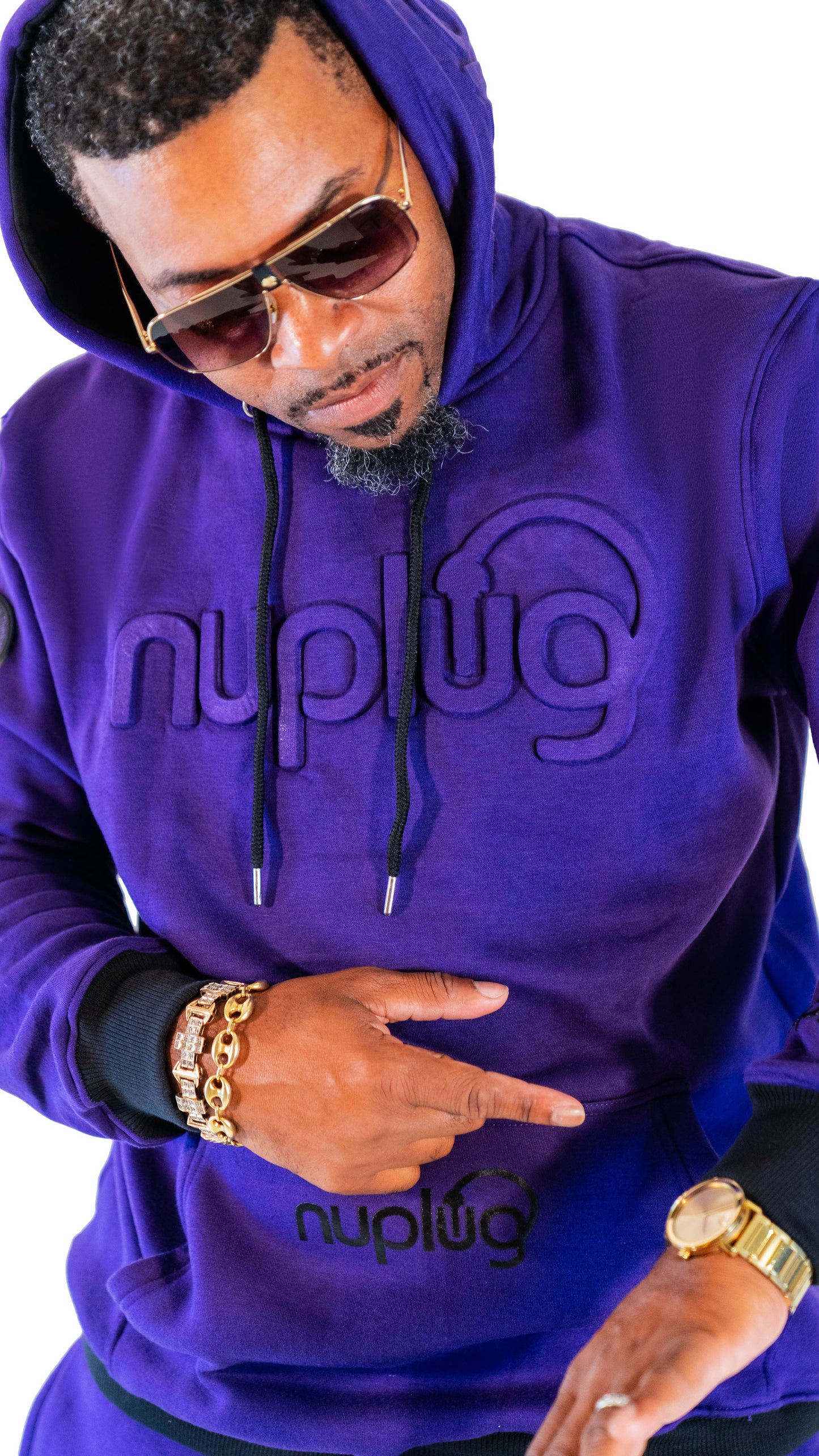 Purple and Black Academy of Free Thinkers Hoodie Set