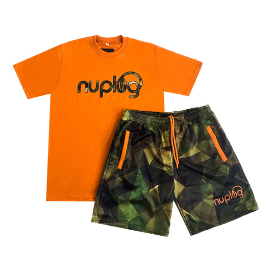 Orange Camo Plug Short Set