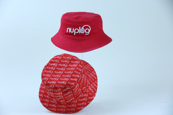 Red and White Reversible Bucket Hats