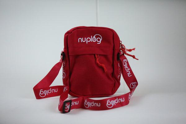 Unisex Red and White Crossbody Bag