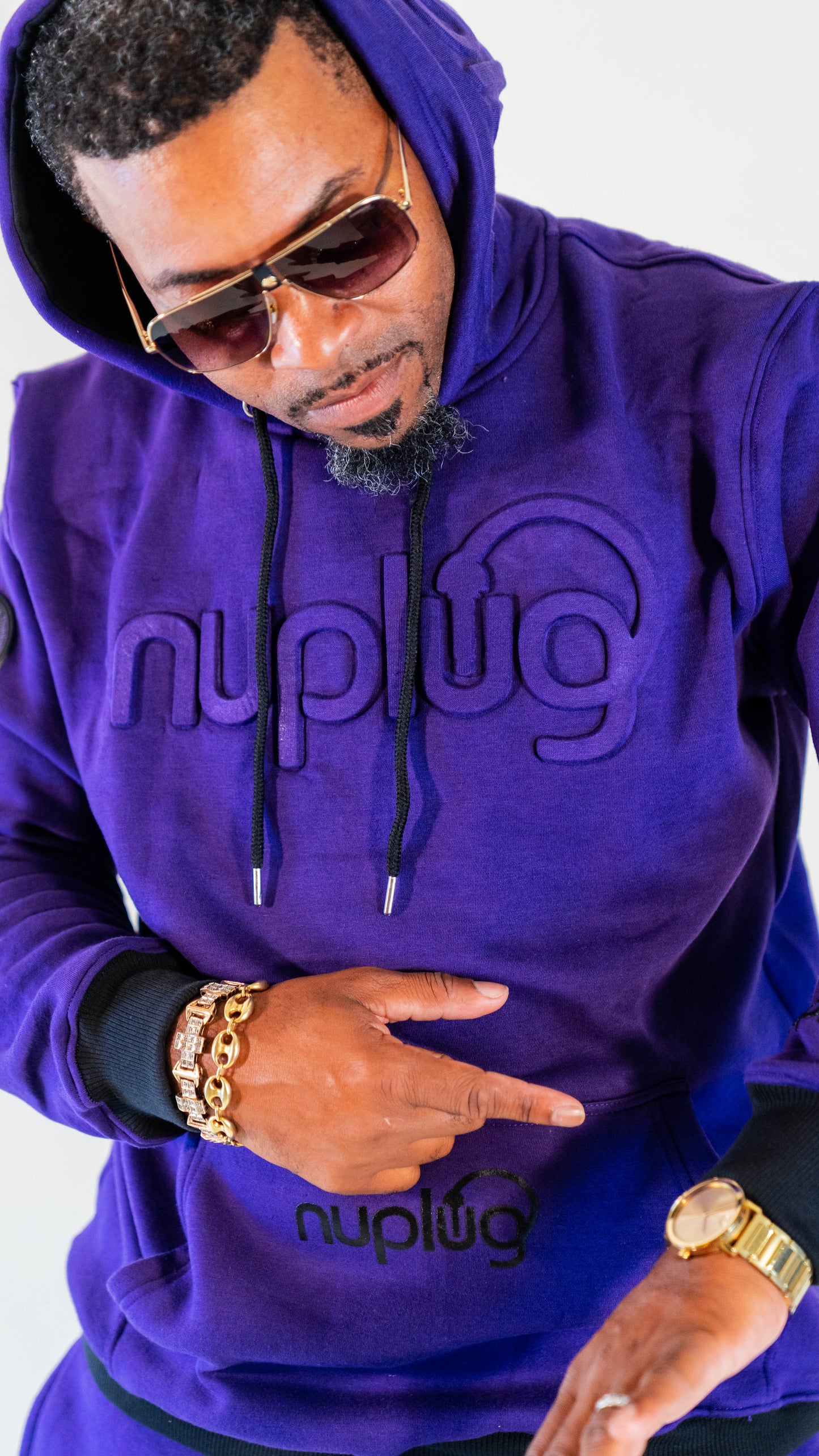 Purple and Black Academy of Free Thinkers Hoodie Set