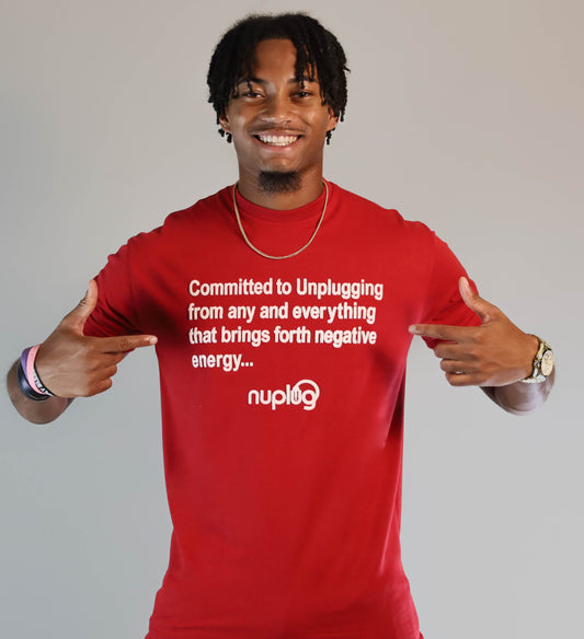 Committed to Unplugging… “Red and White” T-shirts