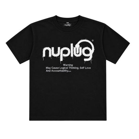 Black and White Distressed T Shirt